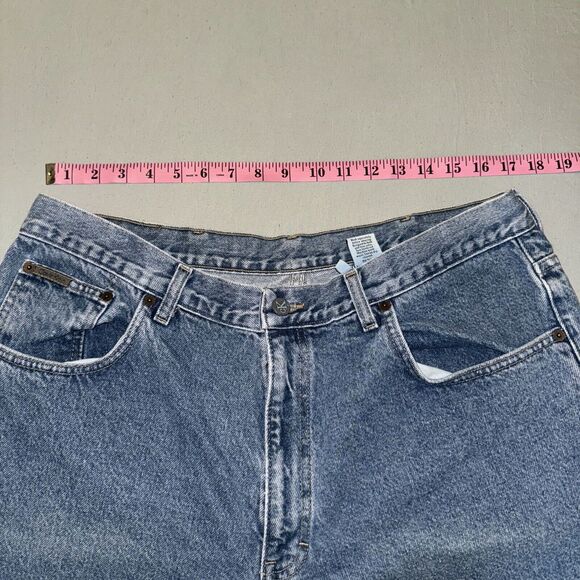 Calvin Klein Jeans Shorts 38 Men's Blue Denim 100% Cotton 5-Pockets Mid-Rise - Picture 7 of 9